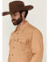 Image #2 - Cinch Men's Geo Striped Print Long Sleeve Snap Western Shirt, Gold, hi-res