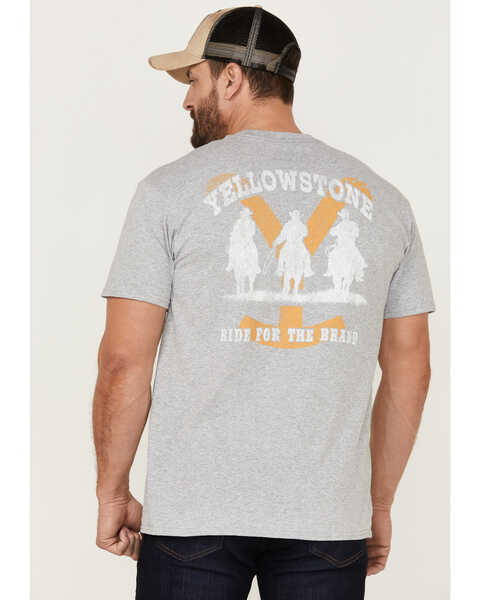 Image #4 - Changes Men's Yellowstone For The Brand Silhouette Graphic T-Shirt  , Grey, hi-res