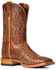 Image #1 - Ariat Men's Denton Exotic Caiman Belly Skin Western Boots - Broad Square Toe, Brown, hi-res