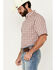 Image #2 - Ariat Men's Pro Series Thatcher Plaid Print Short Sleeve Button-Down Western Shirt , Dark Pink, hi-res