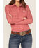 Image #3 - Cinch Women's ARENAFLEX® Geo Print Long Sleeve Button-Down Stretch Shirt, Red, hi-res