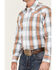 Image #3 - Roper Men's Setting Sun Large Ombre Plaid Long Sleeve Pearl Snap Western Shirt, Grey, hi-res