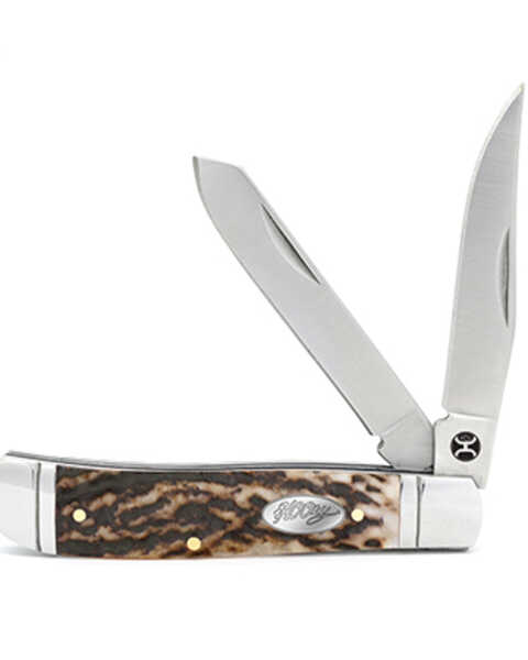 Image #1 - Hooey Small Stag Trapper Knife, Medium Brown, hi-res