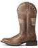 Image #2 - Ariat Women's Circuit Patriot Western Boots - Broad Square Toe, Brown, hi-res