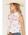 Image #2 - Wrangler Retro Women's Americana Horse Print Sleeveless Cropped Snap Western Shirt, White, hi-res