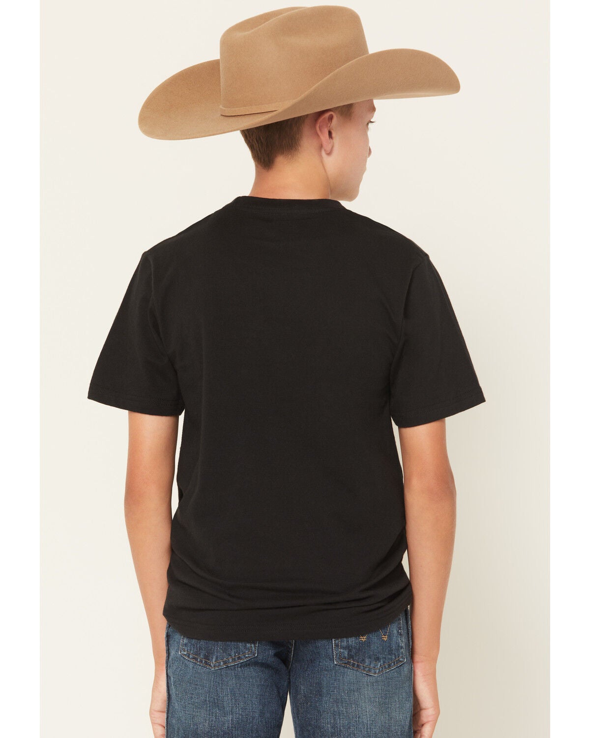 Image #4 - Ariat Boys' Boot Barn Exclusive Zapoteco Southwestern Logo Short Sleeve Graphic T-Shirt, Black, hi-res