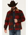 Image #2 - Cody James Men's Plaid Print Button-Down Lumber Jack Wool Jacket, Red, hi-res