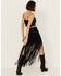 Image #3 - Vocal Women's Fringe Studded Skirt, Black, hi-res