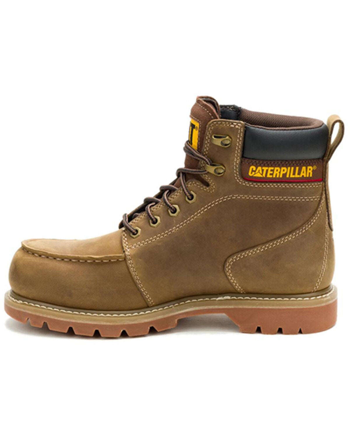 Image #3 - Caterpillar Men's Second Shift Grader Moc Work Boots - Steel Toe, Wheat, hi-res