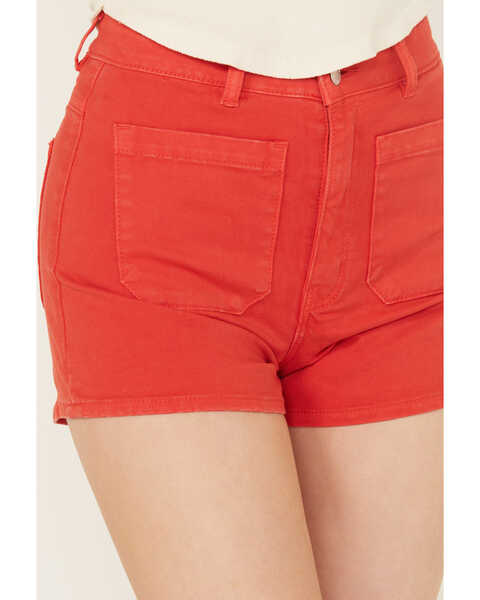 Image #2 - Rolla's Women's High Rise Duster Shorts , Red, hi-res