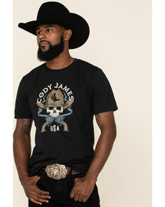 Cody James Men's Black Smoking Irons Graphic T-Shirt , Black, hi-res