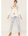 En Creme Women's Long Sleeve Embroidered Peasant Top, Ivory, hi-res