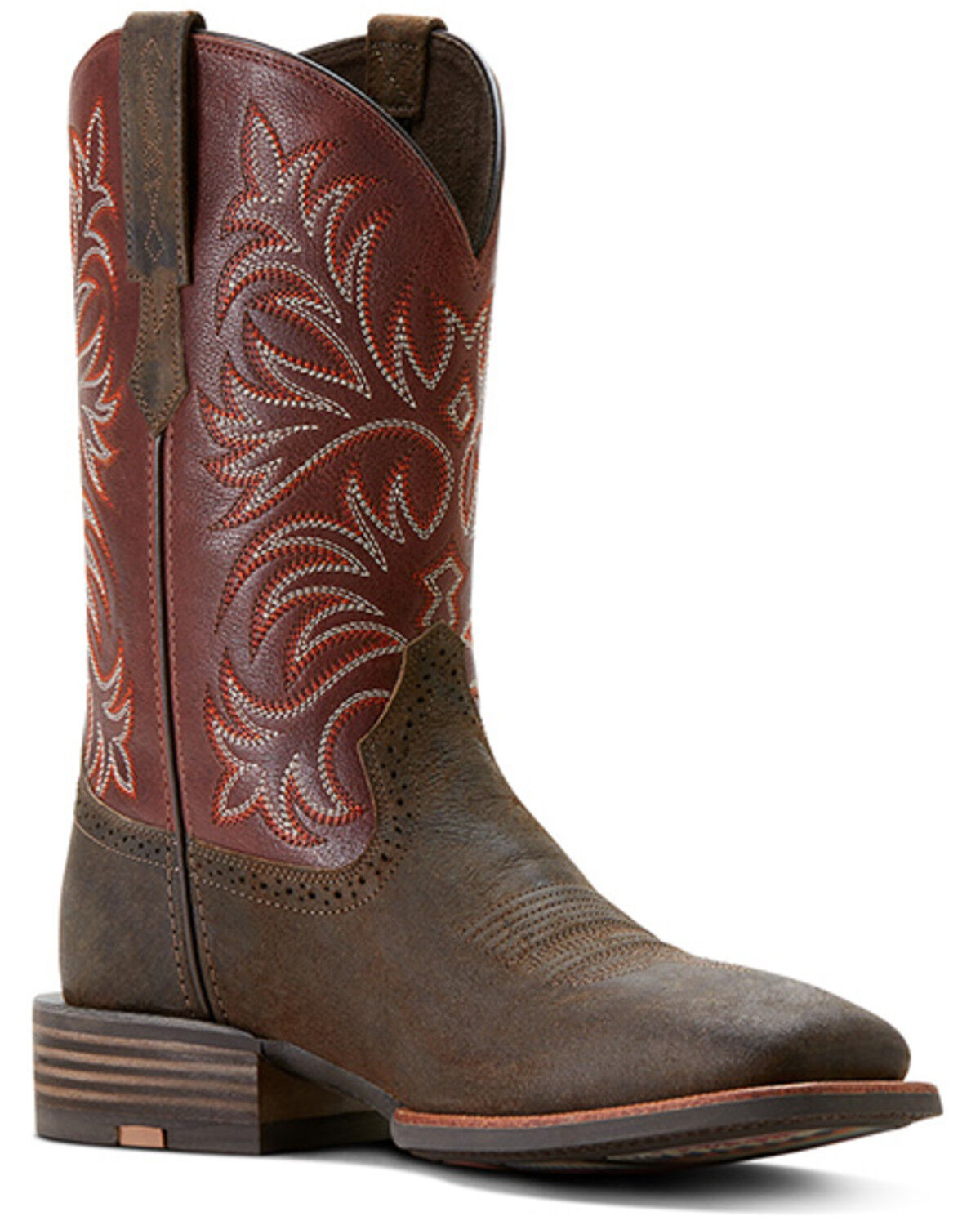 Image #1 - Ariat Men's Oakwood Western Boots - Broad Square Toe, Grey, hi-res