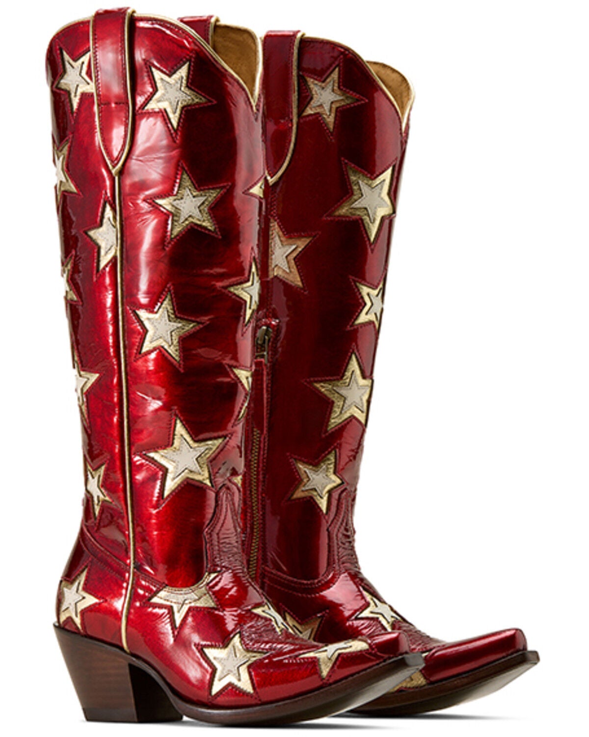 Image #2 - Ariat Women's Casanova Star Tall Western Boots - Snip Toe, Cherry, hi-res