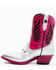 Image #3 - Idyllwind Women's Metallic Star Inlay Roadie Western Booties - Round Toe, Pink, hi-res