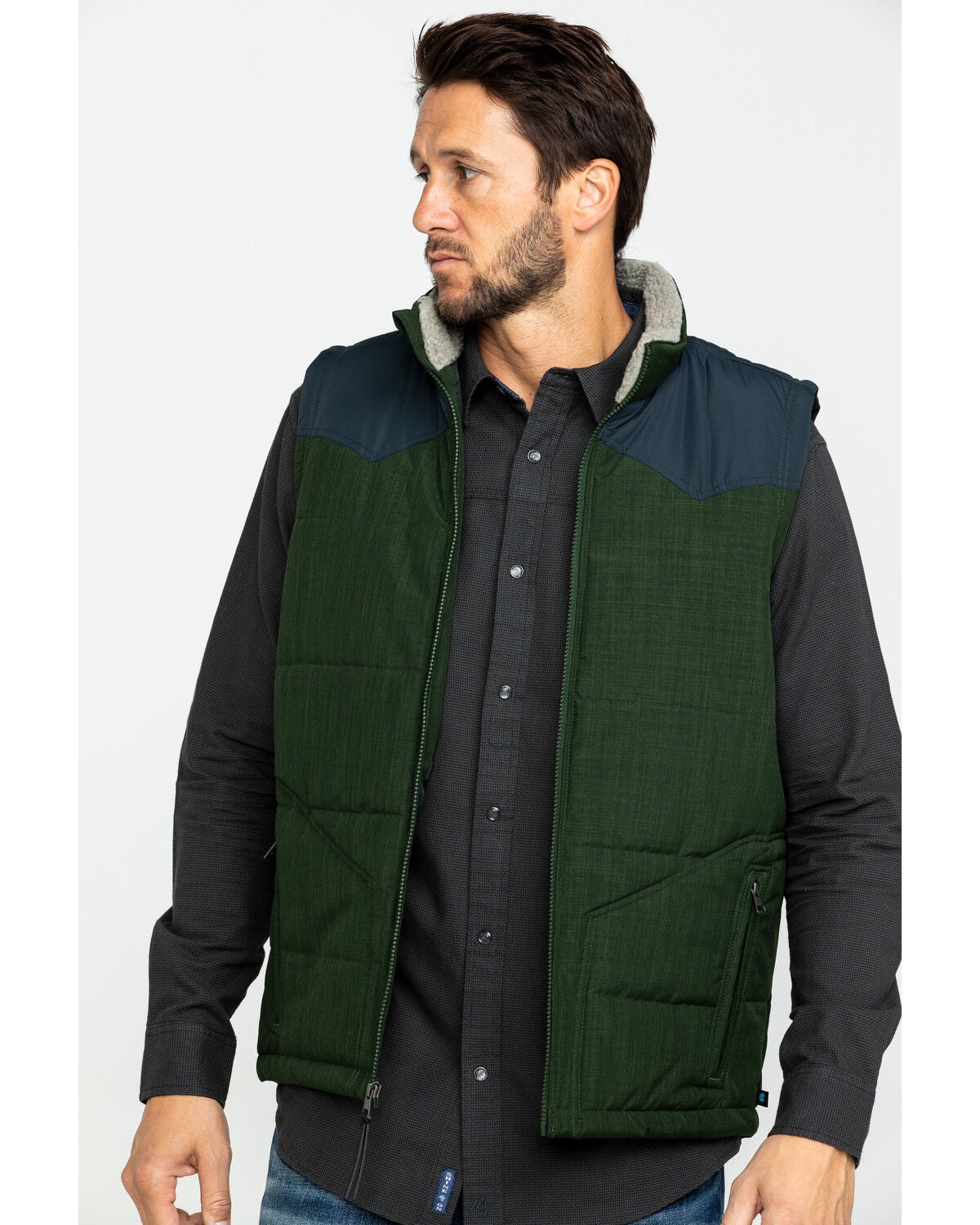 Image #1 - Cody James Core Men's Southerner Two Tone Puffer Vest - Big , , hi-res