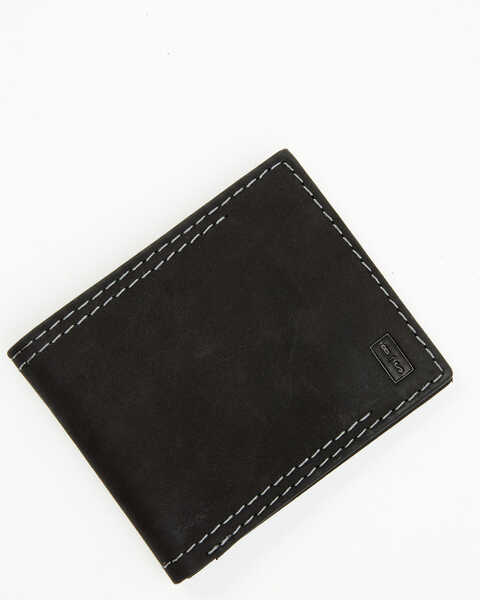 Brothers & Sons Men's Leather Bifold Wallet, Black, hi-res