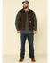 Image #3 - Carhartt Men's Dark Brown Washed Duck Sherpa Lined Mock Neck Loose Fit Work Vest, Dark Brown, hi-res