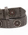 Shyanne Women's Floral Studded Pewter Belt, Silver, hi-res