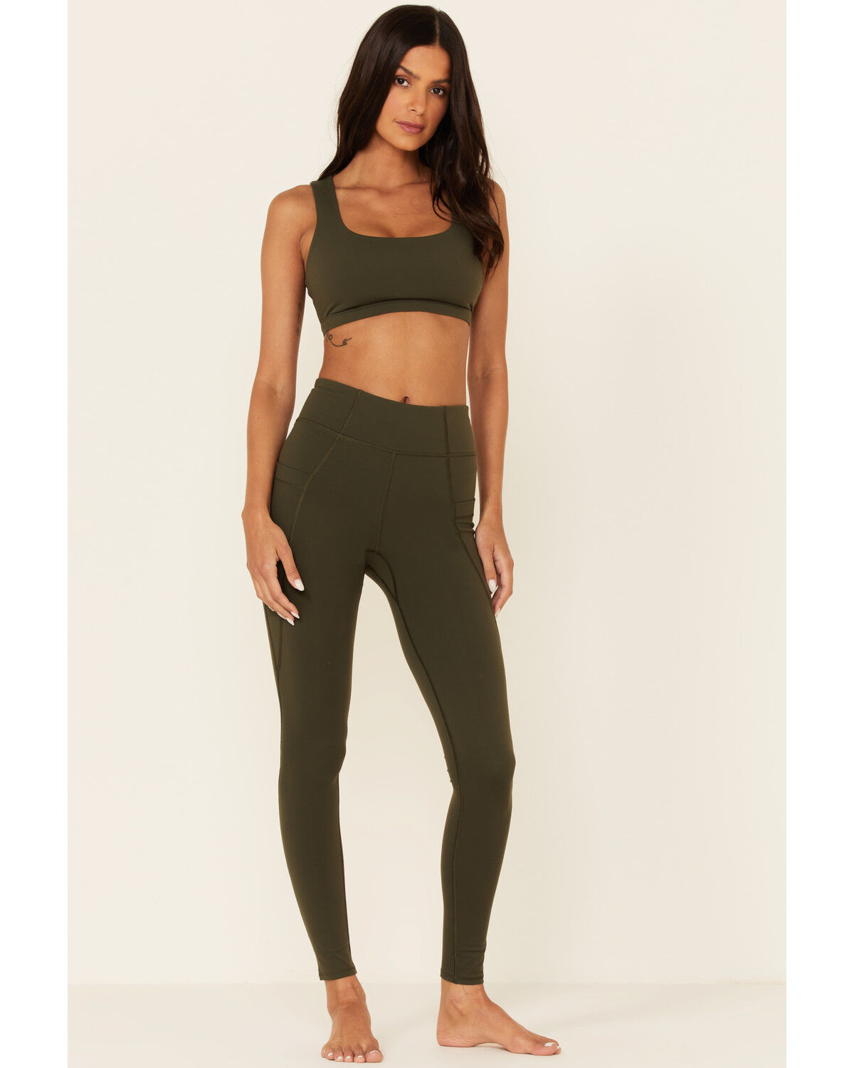 Image #5 - Idyllwind Women's Liberty Athleisure Sports Bra, Dark Green, hi-res