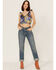 Image #2 - Free People Women's Weekend In Montauk Floral Print Cropped Tank Top, Blue, hi-res