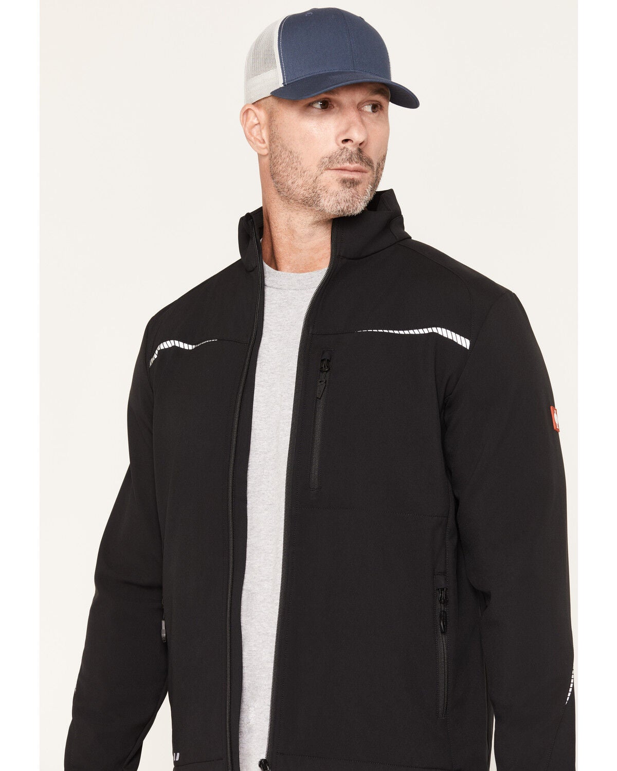 Image #2 - Strauss Men's E.S. Motion Softshell Jacket, Black, hi-res