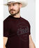 Cinch Men's Burgundy Logo Graphic T-Shirt  , Burgundy, hi-res