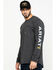 Ariat Men's Rebar Workman Logo Long Sleeve Work Shirt , Charcoal, hi-res