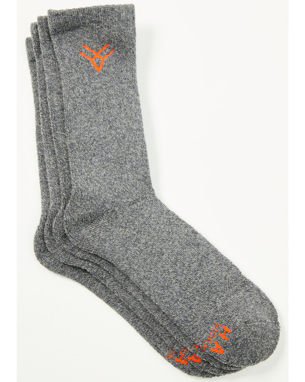 Hawx Men's Crew Socks - 3 Pack, Grey, hi-res
