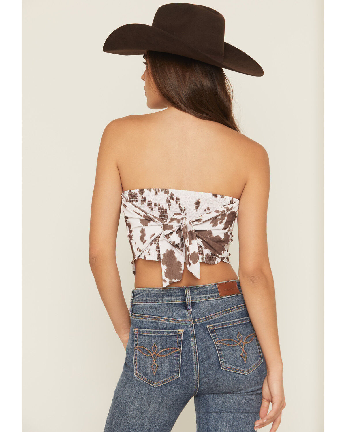 Image #4 - Originality Women's Boot Barn Exclusive Cow Print Bandana Top, White, hi-res