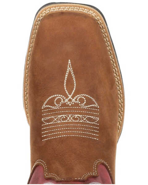 Image #6 - Durango Women's Red Western Boots - Square Toe, Brown, hi-res