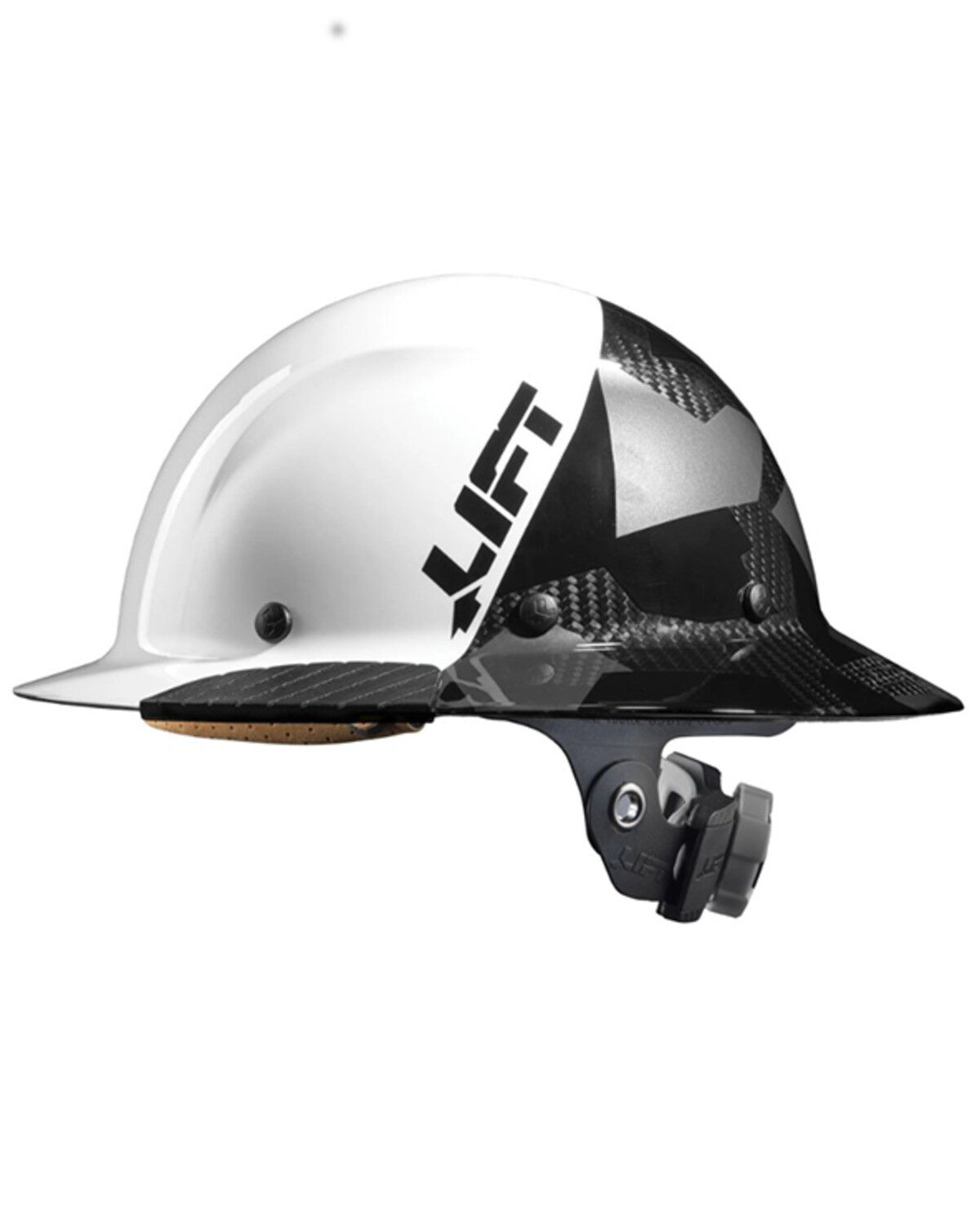 Image #4 - Lift Safety Dax Carbon ANSI-C, TYPE 1 Full Brim Hard Hat, White, hi-res
