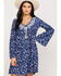 Image #1 - Roper Women's Navy Floral Print Dress, Blue, hi-res
