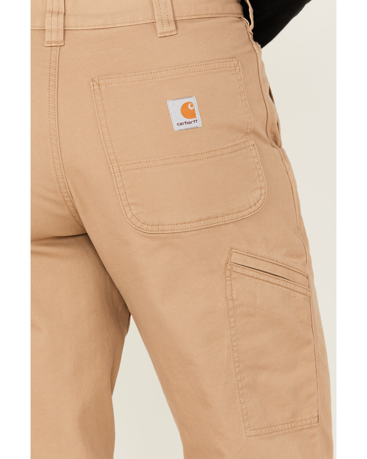 Image #4 - Carhartt Men's Rugged Flex Rigby Dungaree Stretch Work Pants, Tan, hi-res