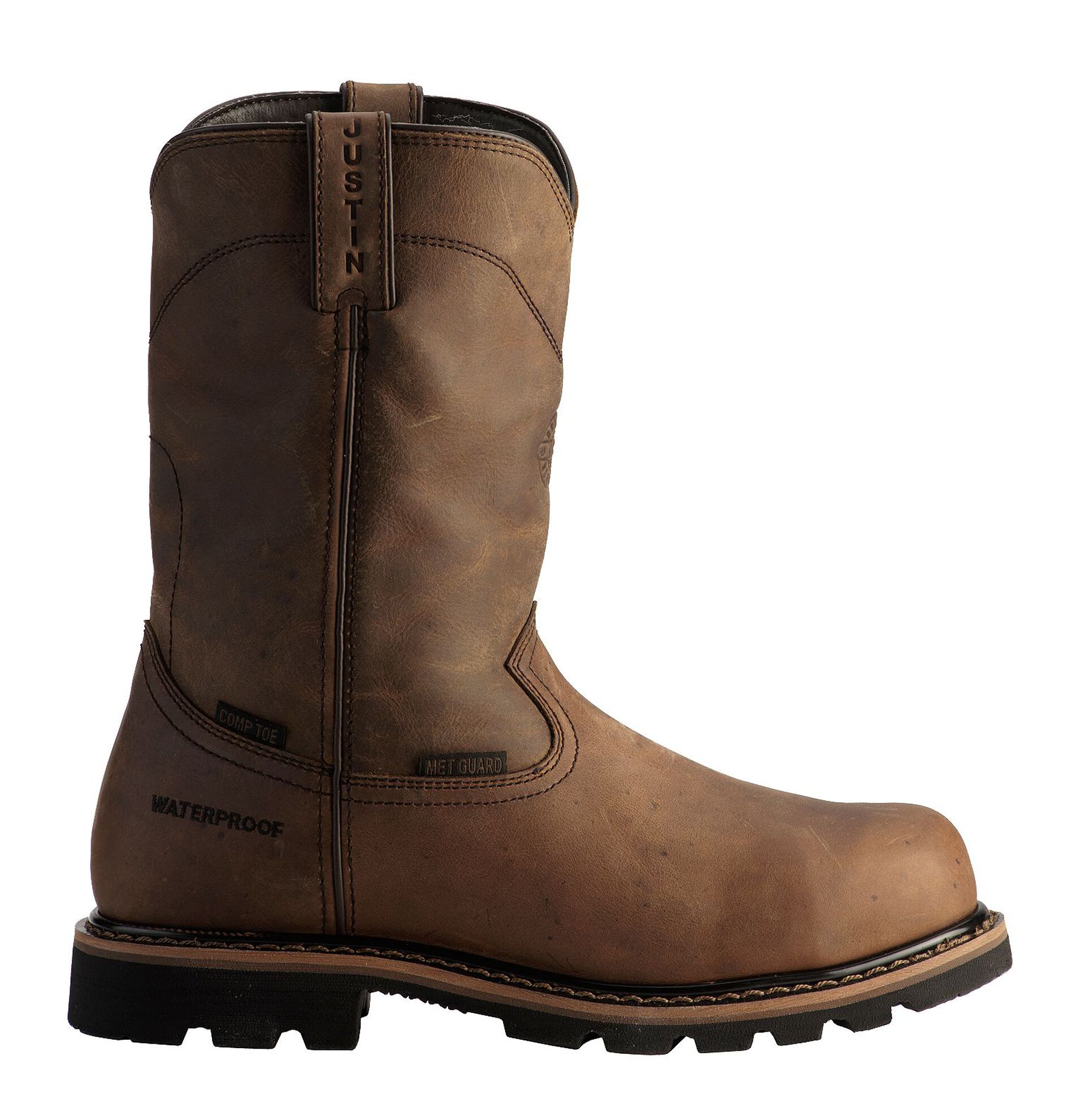 Justin pull on work boots shop
