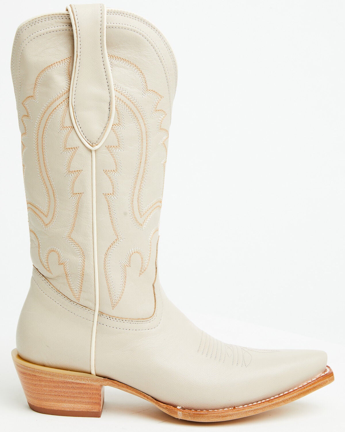 Image #2 - Tony Lama Women's Val Western Boots - Snip Toe, Cream, hi-res