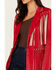 Image #3 - Rock & Roll Denim Women's Studded Fringe Blazer, Red, hi-res