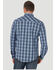 Wrangler Men's Blue Small Plaid Long Sleeve Fashion Snap Western Shirt , Blue, hi-res