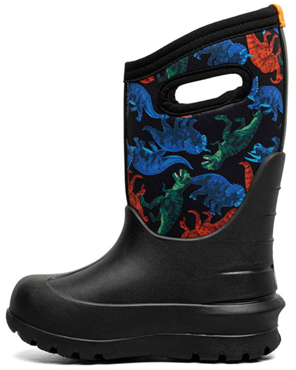 Image #3 - Bogs Boys' Neo-Classic Real Dino Rubber Boots - Round Toe, Black, hi-res