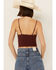 Image #4 - Shyanne Women's Lace Front Embroidered Corset Top , Brown, hi-res
