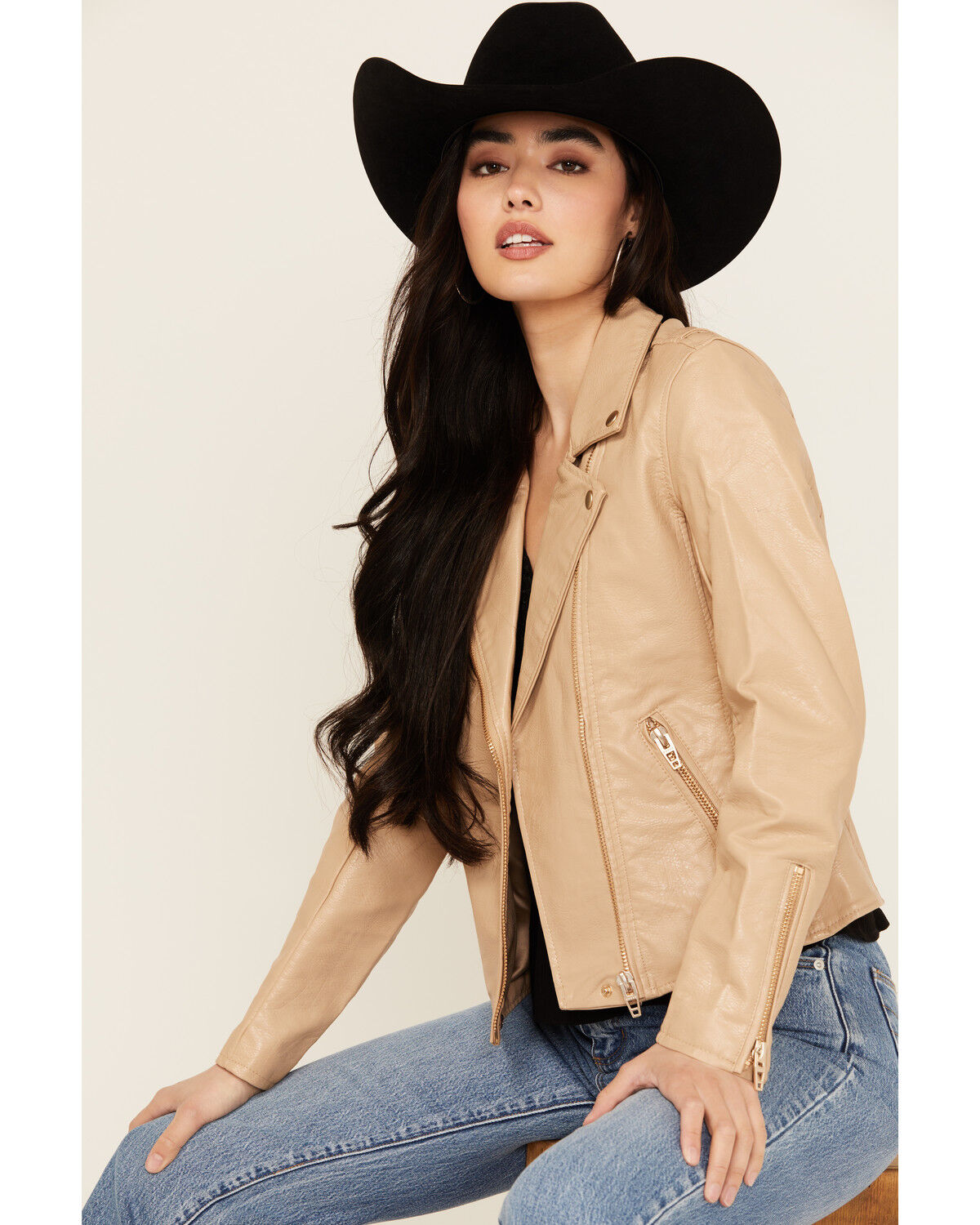 Image #2 - BLANKNYC Women's Faux Leather Moto Jacket, , hi-res