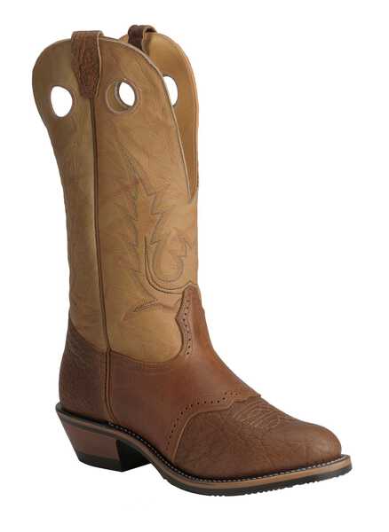 Boulet Men's Buckaroo Saddle Western Boots - Round Toe, Bay Apache, hi-res