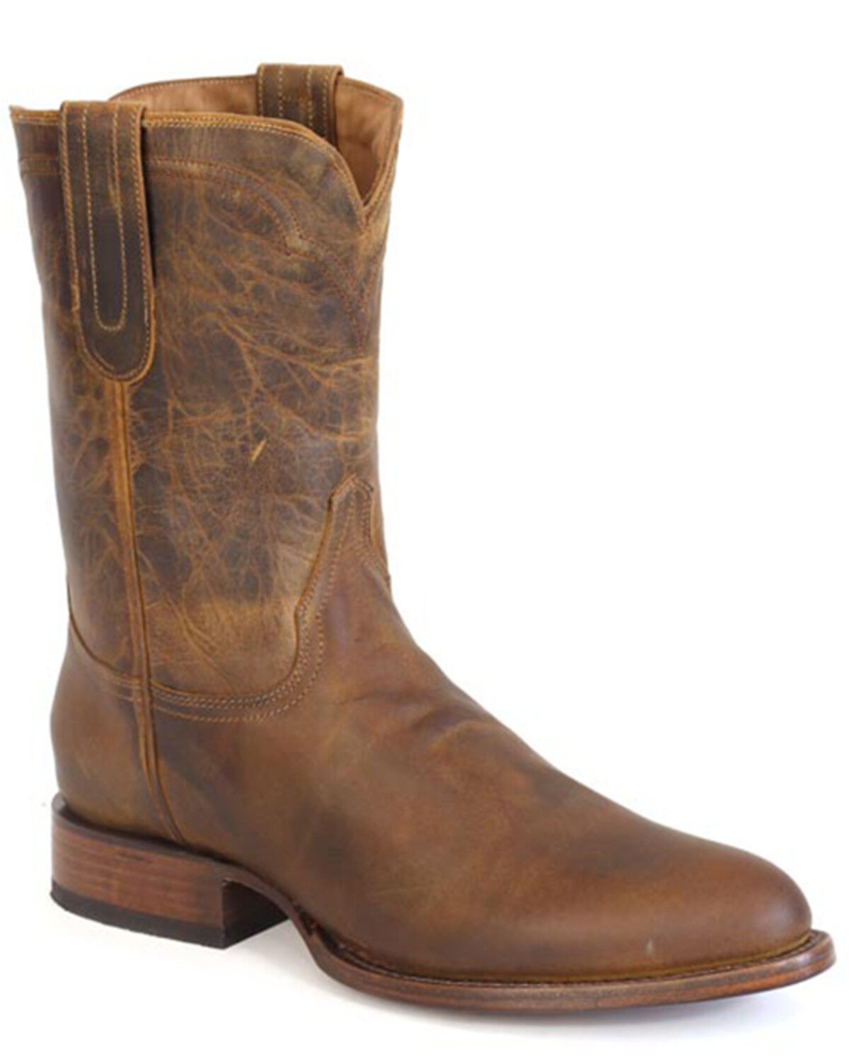 Image #1 - Stetson Men's Cassidy Western Roper Boots - Round Toe, Tan, hi-res
