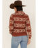 Image #4 - RANK 45® Women's Southwestern Striped Hoodie, Rust Copper, hi-res