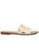 Image #2 - Dingo Women's Metallic Hairon Moo Moo Sandals, Gold, hi-res
