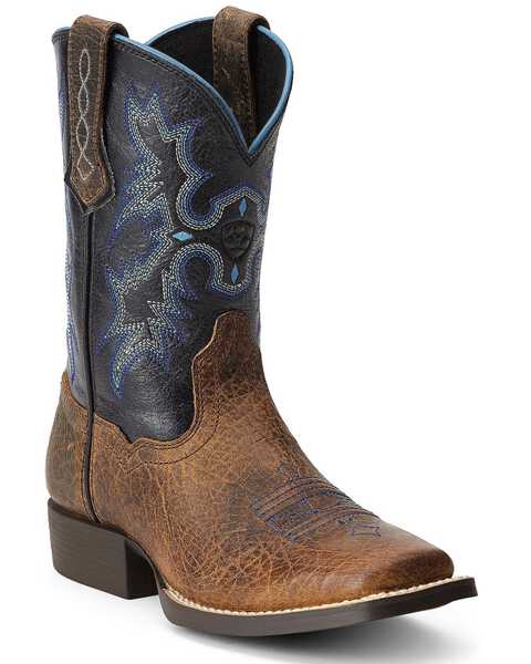 Ariat Youth Boys' Tombstone Western Boots - Broad Square Toe, Earth, hi-res