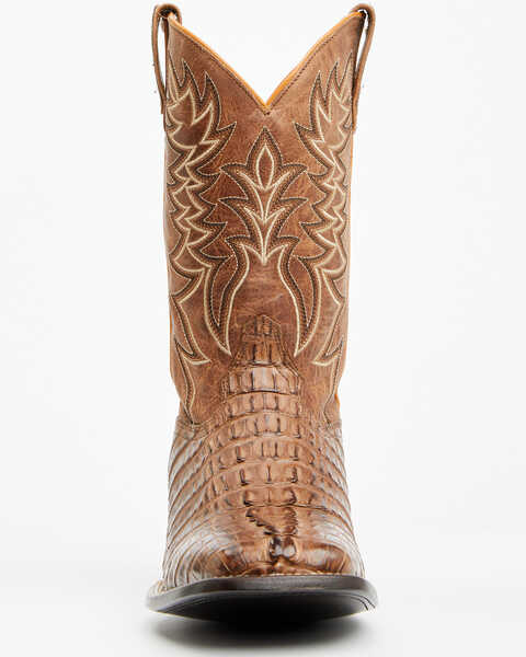 Image #4 - Cody James Men's Exotic Caiman Tail Western Boots - Broad Square Toe , Brown, hi-res