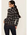 Image #4 - Idyllwind Women's Featherlight Plaid Print Long Sleeve Pearl Snap Western Shirt, Black, hi-res