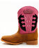 Image #3 - Shyanne Girls' Light-Up Western Boots - Round Toe, Pink, hi-res