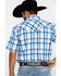 Image #5 - Resistol Men's Blue Vallecito Large Plaid Short Sleeve Western Shirt, Blue, hi-res